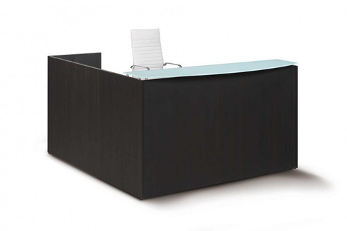Reception Desk with White Frost Transactional Top