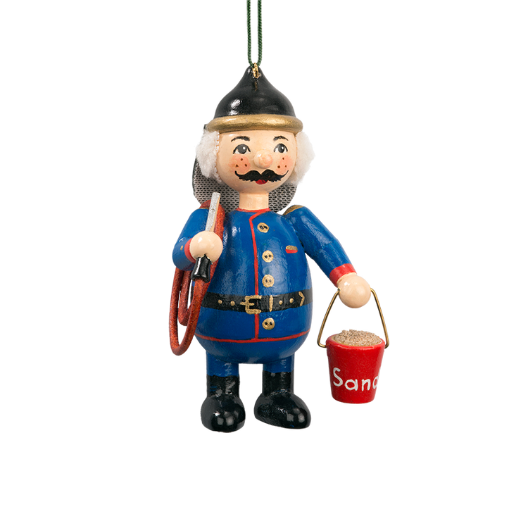 Holzbuddy Fireman Wood Ornament