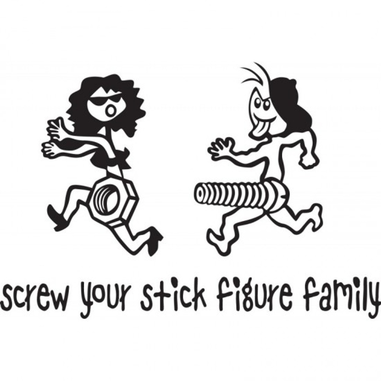 Download Screw Your Stick Figure Family JDM Car Vinyl Sticker Decal
