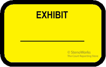 EXHIBIT Labels Stickers Yellow EXHIBIT Labels Stickers Yellow