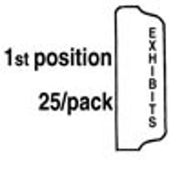 EXHIBITS Index Tab, 1/8th Size, Position 1, Punched 3 std (25 per pack) EXHIBITS Index Tab, 1/8th Size, Position 1, Punched 3 std (25 per pack)