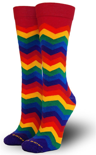 toddler rainbow chevron socks