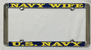 Navy Wife License Plate Frame