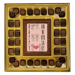 Pink Happy Anniversary Deluxe Chocolate Box Pink Happy Anniversary Deluxe Chocolate Box