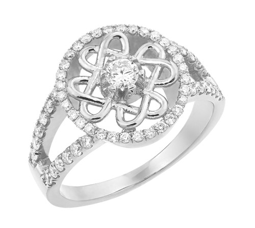 White Gold Forever Celtic Knot Diamond Wedding Ring