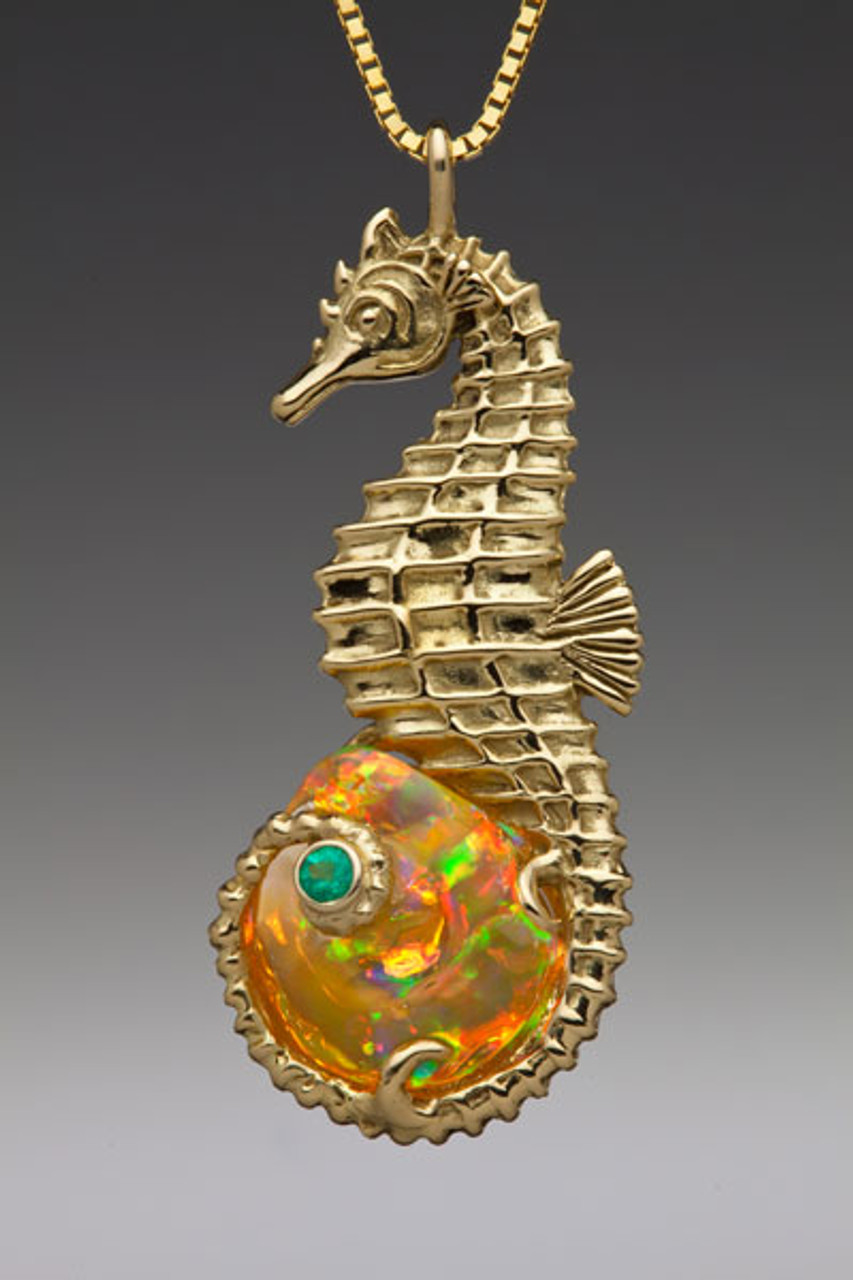 Sea Horse Opal Treasure Pendant Jewelry