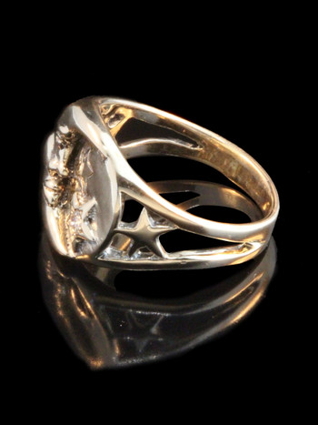 Moon and Star Ring - 14k Gold - Marty Magic Store