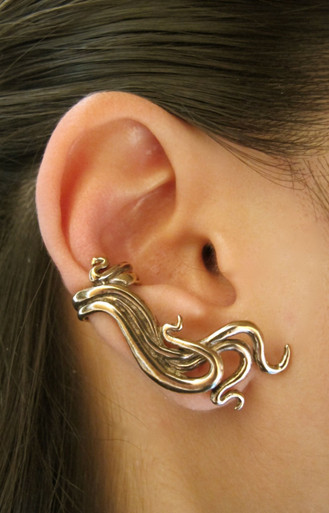 Wave Ear Cuff - Bronze - Marty Magic Store