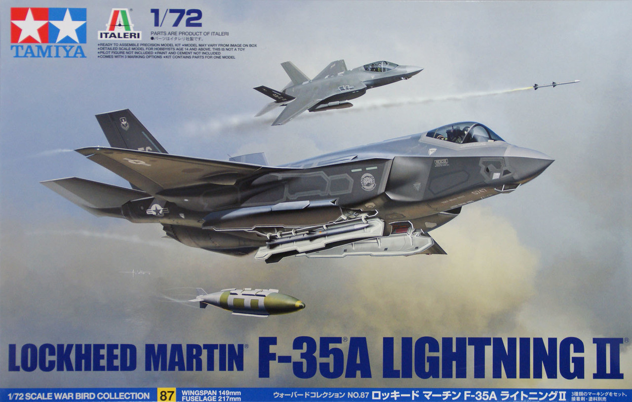Tamiya 60787 Lockheed Martin F35A Lightning II 1/72 Scale Kit Plaza