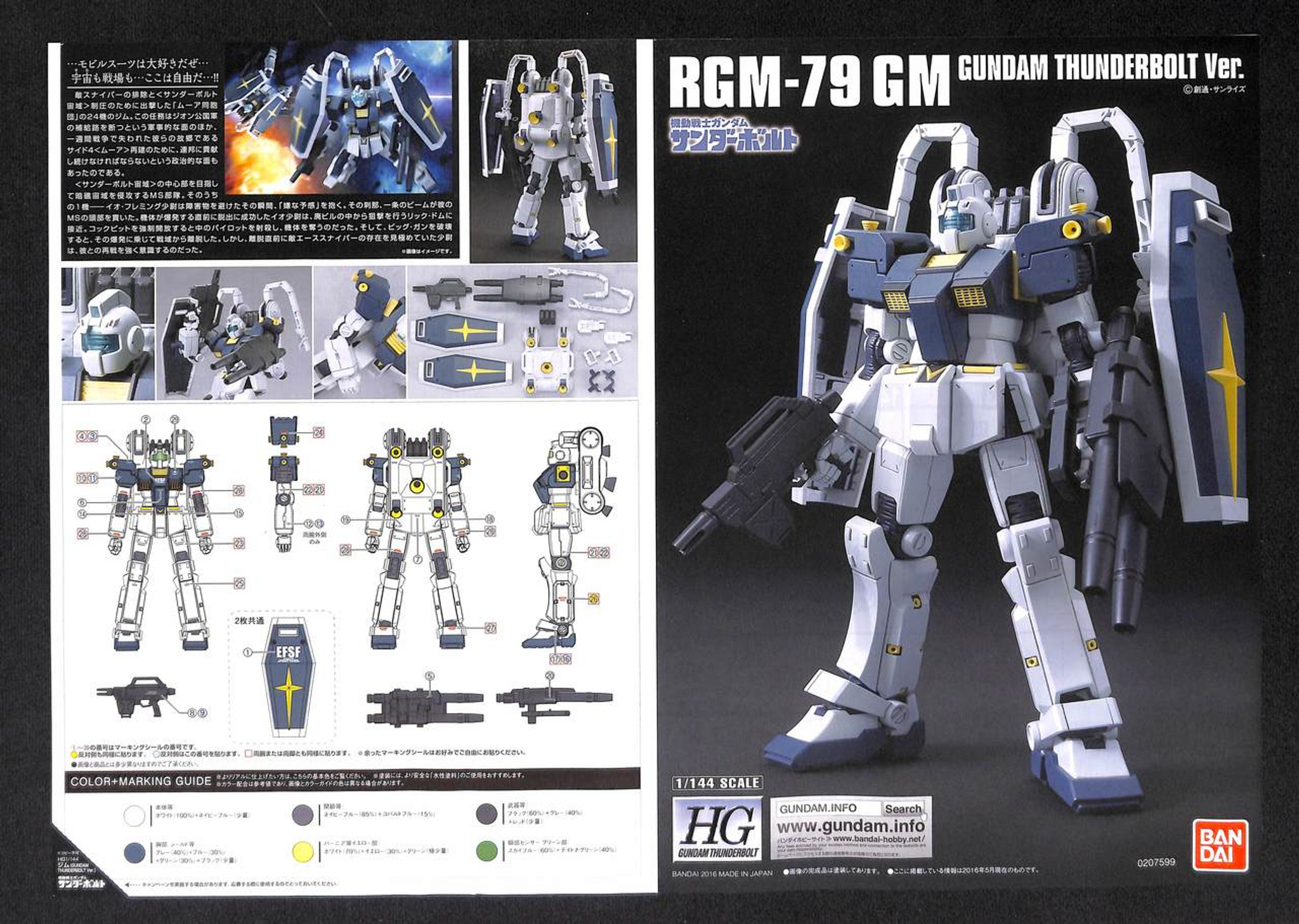 Bandai HG GUNDAM RGM-79 GM (Gundam Thunderbolt | PlazaJapan