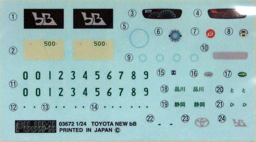 Fujimi ID-31 Toyota bB ZQ Z Q Version 1/24 Scale Kit