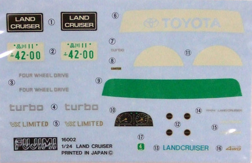 Fujimi ID-79 Toyota Land Cruiser 80 VAN VX 1/24 Scale Kit