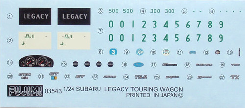 Fujimi ID-106 Subaru Legacy Touring Wagon Version B 1/24 Scale Kit
