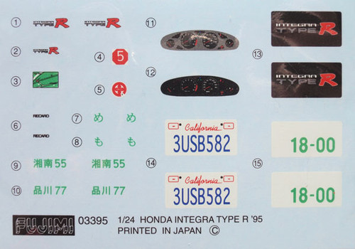 Fujimi ID-150 Honda Mugen Integra Type R DC2 1/24 Scale Kit