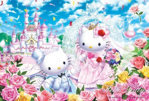 Beverly Jigsaw Puzzle 33-067 Sanrio Hello Kitty Castle Wedding (300 Pieces)
