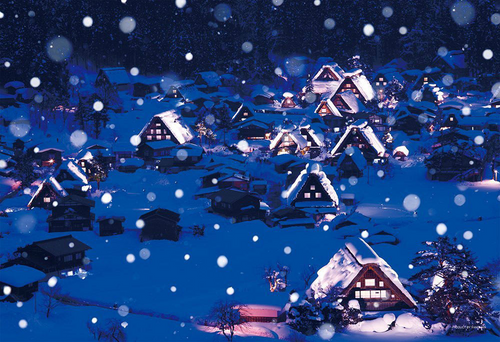 Yanoman Jigsaw Puzzle 03-839 Japanese Scenery Romantic Shirakawa-go (300 Pieces)