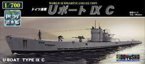 Doyusha 301074 German U-Boat Type IX C Submarine 1/700 Scale Kit