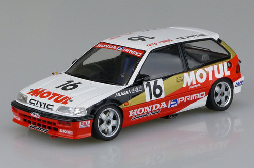 Aoshima 98301 Honda Civic EF3 Gr.A '88 Motul 1/24 Scale Kit