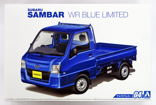 Aoshima 51559 The Model Car 04 Subaru TT2 Sambar Truck WR Blue Limited 11' 1/24 Scale kit