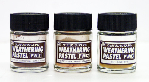GSI Creos Mr.Hobby PP101 Mr. Weathering Pastel Set No. 1 (3 Pastels)
