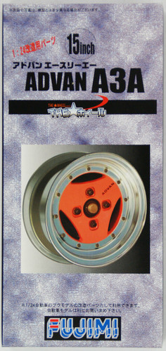 Fujimi TW18 ADVAN A3A Wheel & Tire Set 15 inch 1/24 Scale Kit