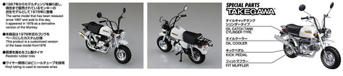 Aoshima Naked Bike 23 Honda GORILLA Custom Takegawa Version1 1/12 Scale Kit