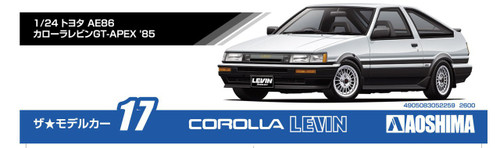 Aoshima 52259 The Model Car 17 Toyota AE86 Crolla Levin GT-Apex '85 1/24 Scale Kit