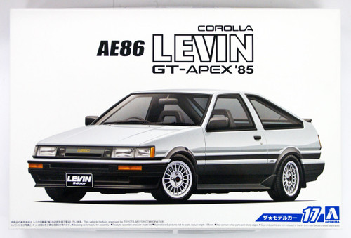Aoshima 52259 The Model Car 17 Toyota AE86 Crolla Levin GT-Apex '85 1/24 Scale Kit