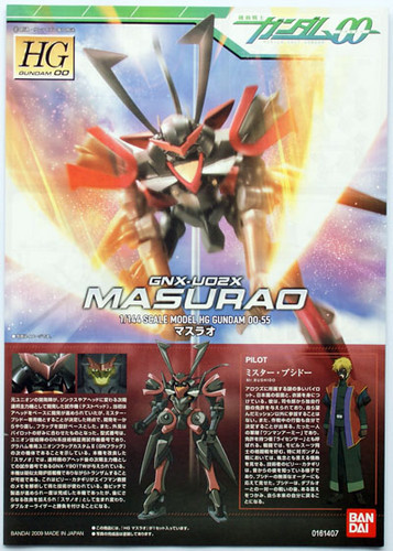 Bandai HG OO 55 Gundam GNX-U02X MASURAO 1/144 Scale Kit