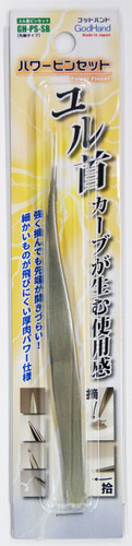 God Hand GH-PS-SB Power Curved Tweezers Narrow Tip Type