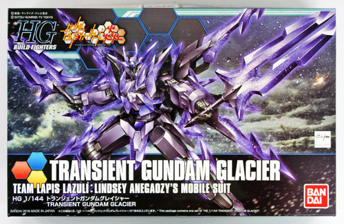 Bandai HG Build Fighters 050 TRANSIENT GUNDAM GLACIER Team Lapis Lazuli: Lindsey Anegaozy's Mobile Suit 1/144 scale kit
