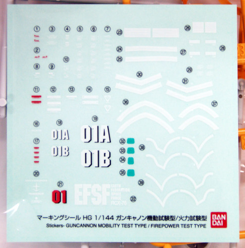 Bandai Gundam The Origin 014 RCS-76-01 Guncannon Mobility Test Type/ Firepower Test Type 1/144 Scale Kit