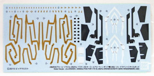 Bandai 094302 Macross Delta Sv-262Hs DRAKEN III (Keith Aero Windermere Use) Lill Draken & Missile Pod 1/72 Scale kit