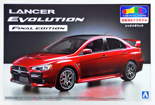 Aoshima 50897 Lancer Evolution X Final Ed. '15 Red Metallic (Pre-painted) 1/24 scale kit
