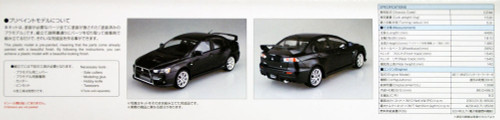 Aoshima 50903 Lancer Evolution X Final Ed. Phantom Black Pearl (Pre-painted) 1/24 scale kit