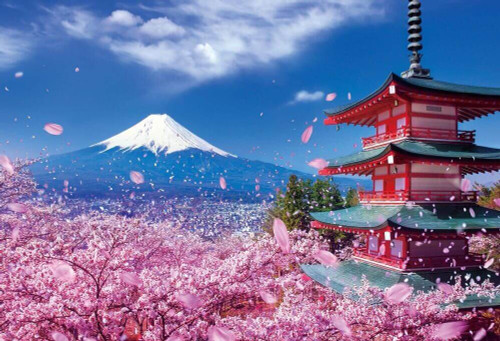 Beverly Jigsaw Puzzle 51-226 Japanese Scenery Mt.Fuji Asama Shrine (1000 Pieces)