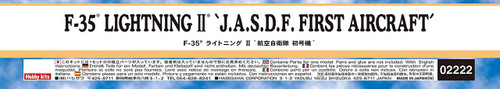 Hasegawa 02222 F-35 Lightning II "JASDF First Aircraft" 1/72 scale kit