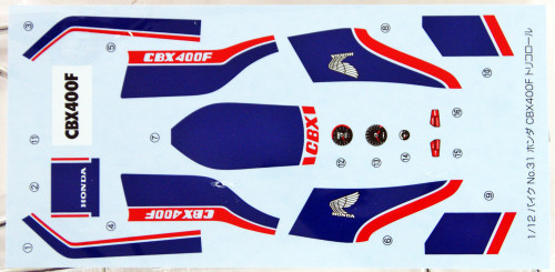 Aoshima Naked Bike 31 52976 Honda CBX400F Tricolor 1/12 scale kit