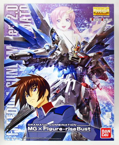 Bandai MG 163787 GUNDAM Dramatic Combination MG Freedom Gundam Ver.2.0 & Figure-Rise Bust KIRA YAMATO 1/100 scale kit
