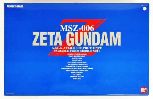 Bandai PG 756806 GUNDAM MSZ-006 ZETA GUNDAM 1/60 scale kit