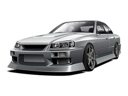 Aoshima 3218 Uras ER34 Skyline 25GT-t &'01 (Nissan) 1/24 scale kit