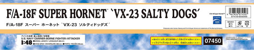Hasegawa 07450 F/A-18F Super Hornet "VX-23 Salty Dogs" 1/48 scale kit
