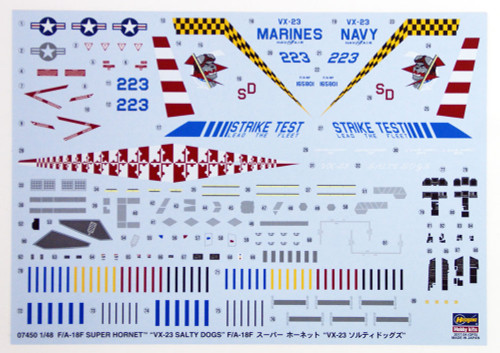 Hasegawa 07450 F/A-18F Super Hornet "VX-23 Salty Dogs" 1/48 scale kit