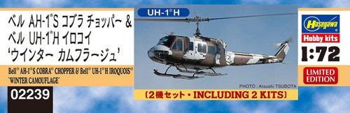 Hasegawa 02239 Bell AH-1S Cobra Chopper & UH-1J Iroquois (Huey) "Winter Camouflage" 1/72 scale kit