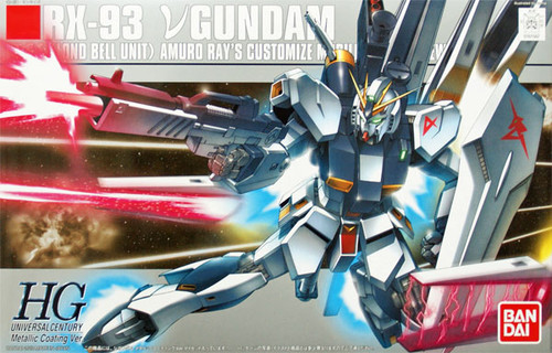 Bandai 615671 Gundam RX-93 Nu Gundam Metallic Coating Version 1/144 Scale Kit