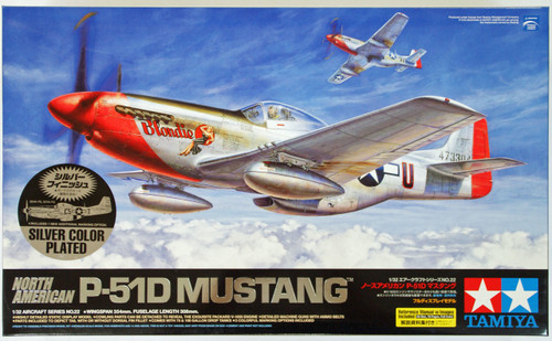Tamiya 25151 North American P-51D MUSTANG Silver Color Plated 1/32 Scale Kit