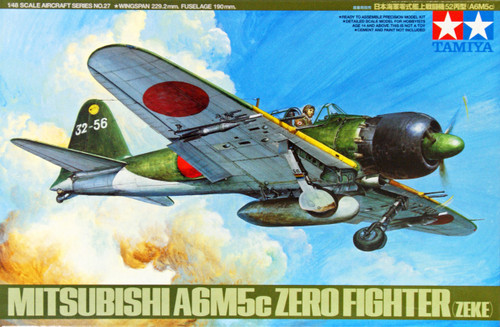 Tamiya 61027 Mitsubishi A6M5c Type 52 Zero Fighter (Zeke) 1/48 Scale Kit