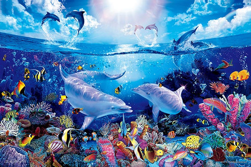 Epoch Jigsaw Puzzle 23-711 Lassen Day of the Dolphins (2016 S-Pieces)