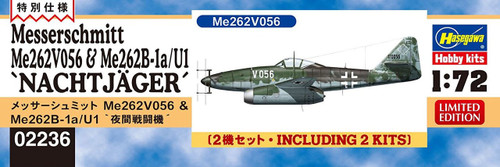 Hasegawa 02236 Messerchmitt Me262V056 & Me262B-1a/U1 "Nachtjager" 1/72 scale kit