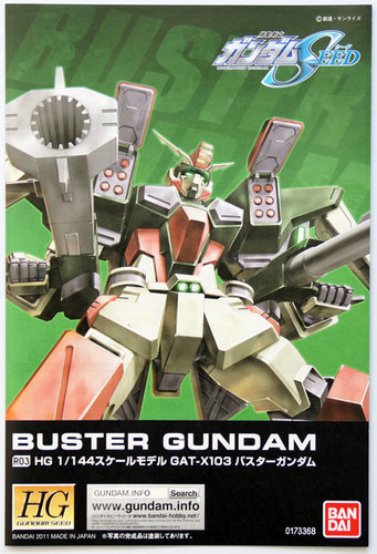 Bandai R03 BUSTER Gundam GAT-X103 1/144 Scale Kit (HG Gundam Seed)